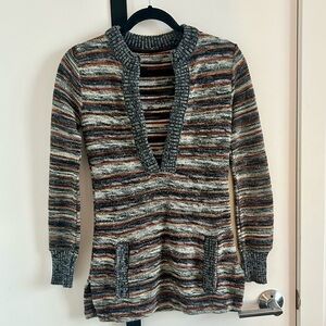 Vintage 70s Belted Tunic Sweater